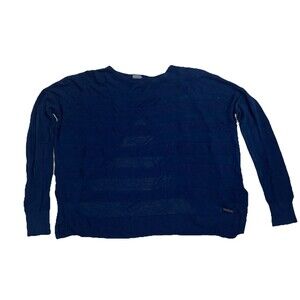 Sweaty Betty S Small Sweatshirt Blue Green Slit Back Open Back Long Sleeve